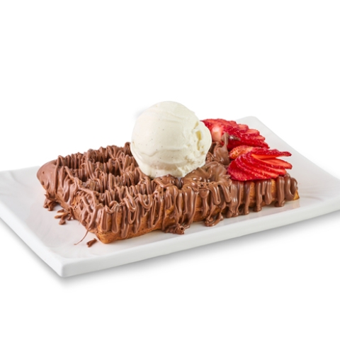 وافل كلاسيك بالأيس كريم